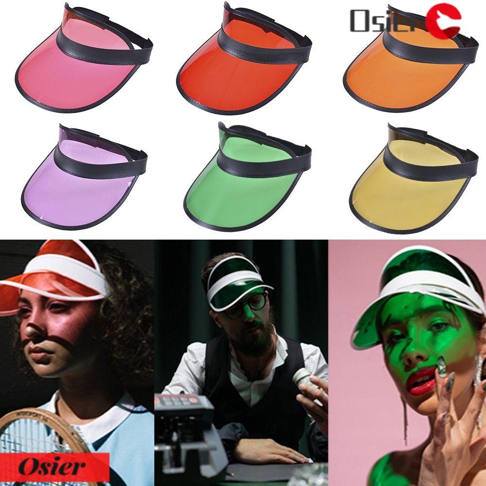Osier1 Mũ Lưỡi Trai Hở Chóp Thiết Kế Trong Suốt Thời Trang Mùa Hè