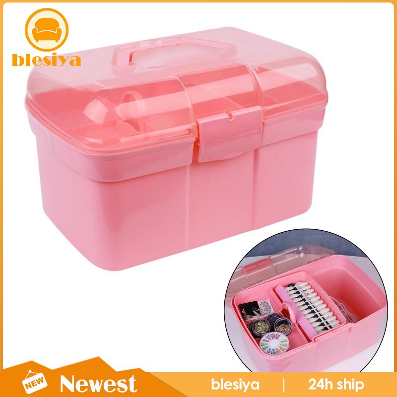 Hộp Đựng Dụng Cụ 2 Tầng Có Tay Cầm Tiện Dụng Cho Xe Hơi / Phòng Ngủ / Khách Sạn