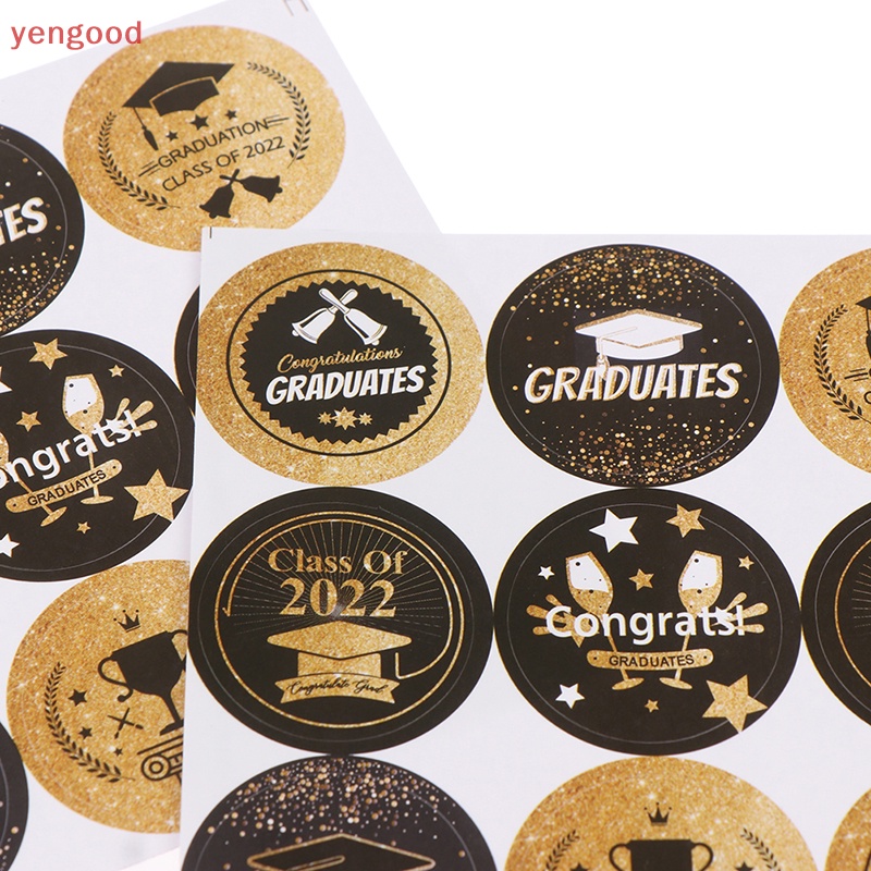 Set 90 Miếng Dán Màu Vàng Hình Tròn Dùng Trang Trí Quà Tặng DIY