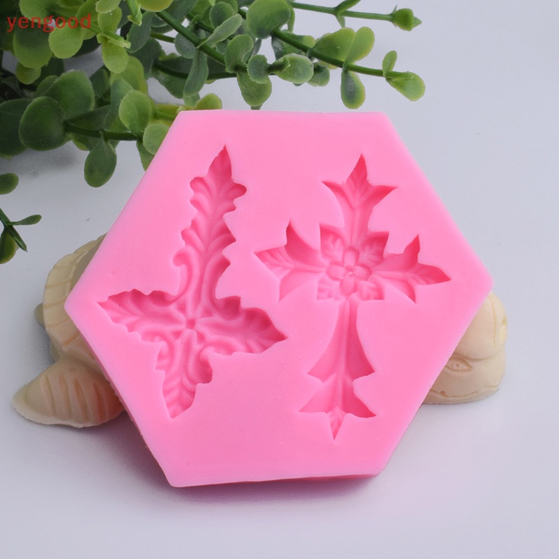 1 Khuôn Silicone Làm Bánh 2 Ngăn Hình Bông Hoa