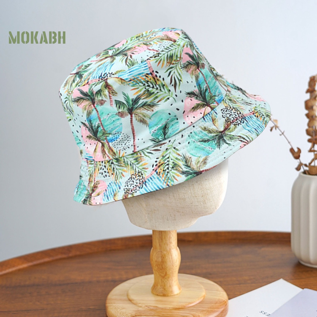 Nón Tai Bèo Hai Mặt In Họa Tiết Hoa Phong Cách Vintage Dành Cho Nam Nữ