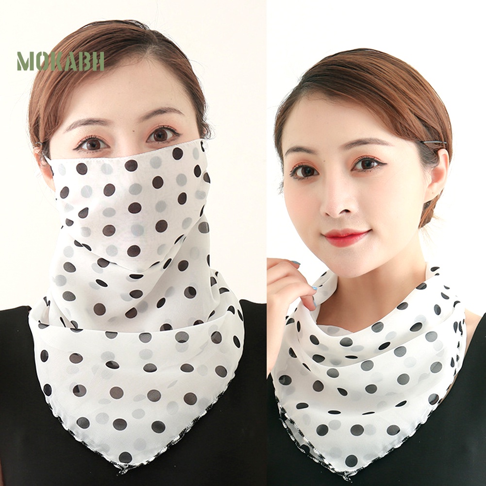 Khăn Choàng Cổ Chiffon Mỏng Chống Tia UV Chống Bụi Họa Tiết Hoa Cho Nữ