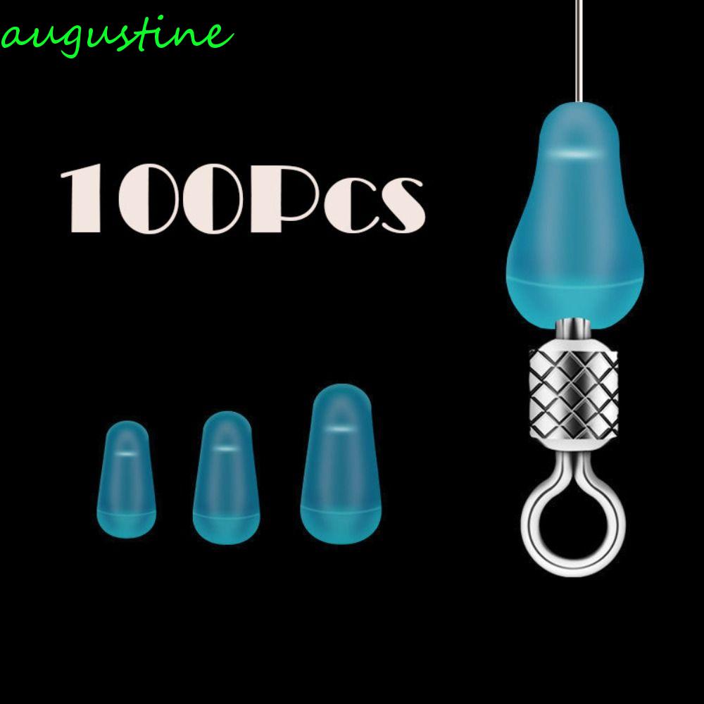 Augustine Vòng Cao Su Hạt Đậu Hình Oval Chặn Dây Câu Cá Tám Dây Không Làm Đau