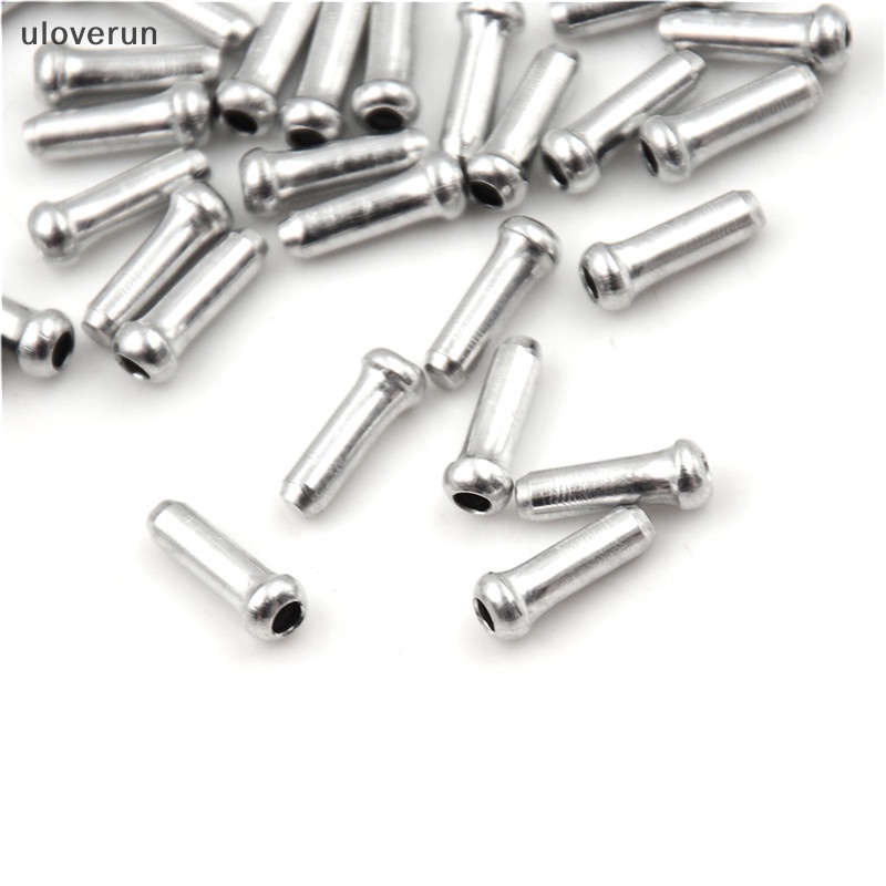 Set 100 Đầu Bọc Dây Phanh Xe Đạp Bằng Nhôm Màu Bạc