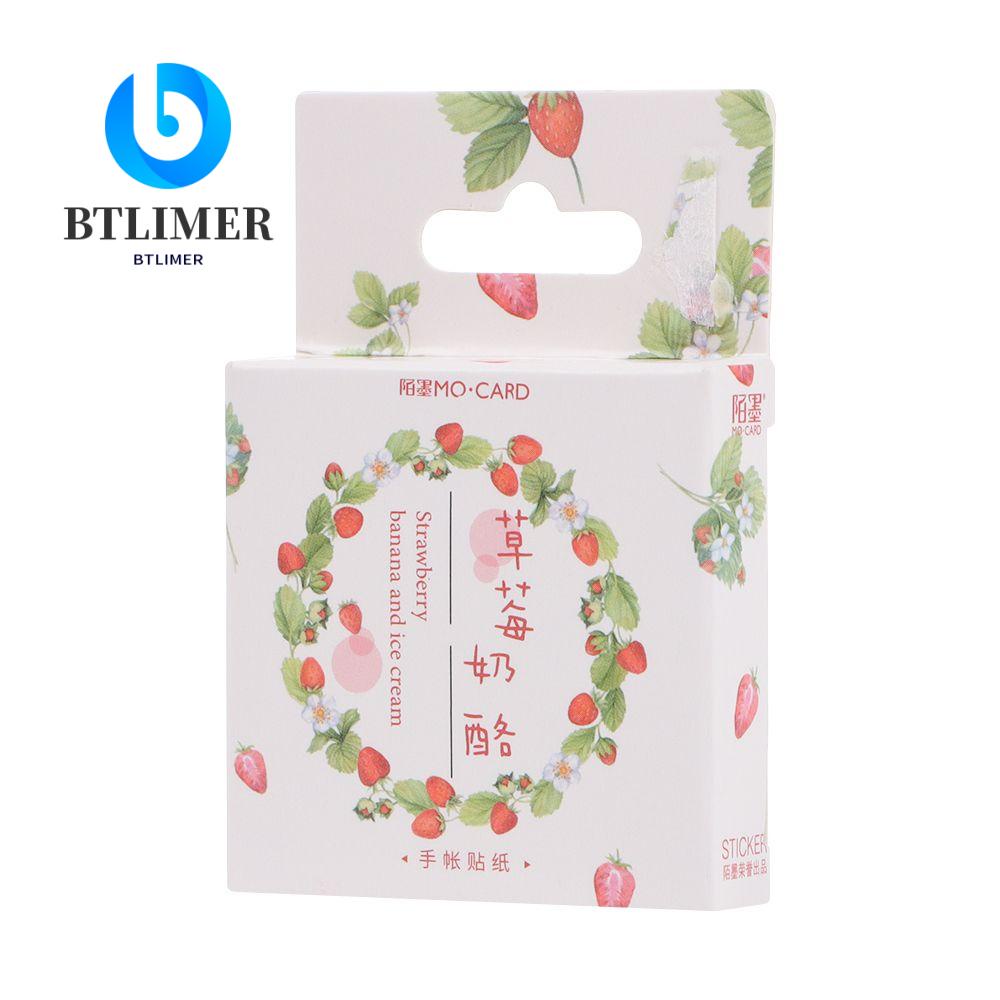 Miếng Dán Niêm Phong Tự Dính Họa Tiết Dâu Tây Dễ Thương