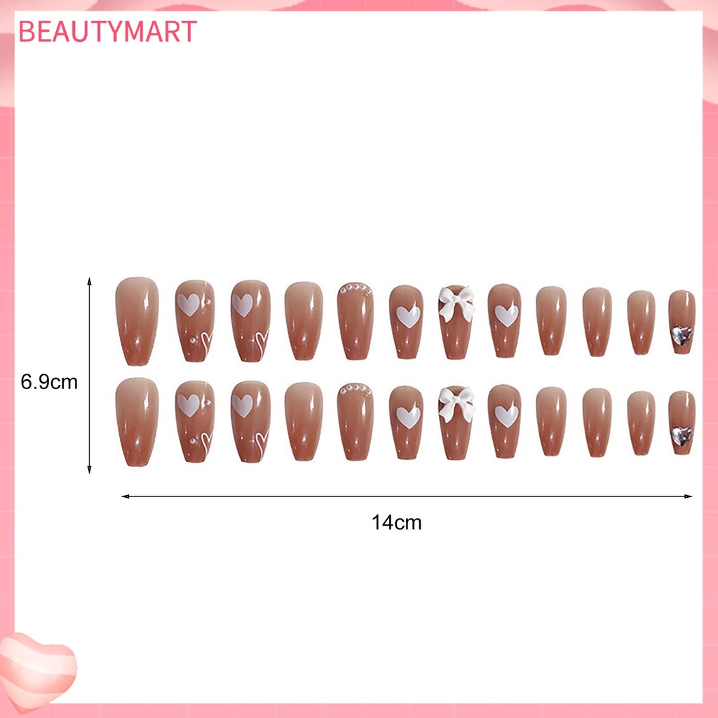 1 Bộ Móng Tay Giả Siêu Mỏng Không Phai Màu Trang Trí Hiệu Ứng Dạng Nhấn Bằng Nhựa Sáng Bóng