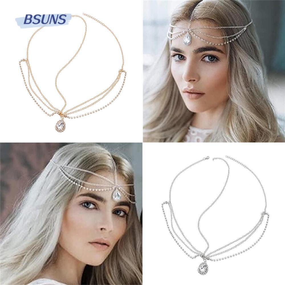 Chuỗi Đầu BSUNS|Khăn Turban Cài Tóc Màu Sắc Thời Trang|Trâm Cài Tóc Cô Dâu Màu Sắc Sang Trọ