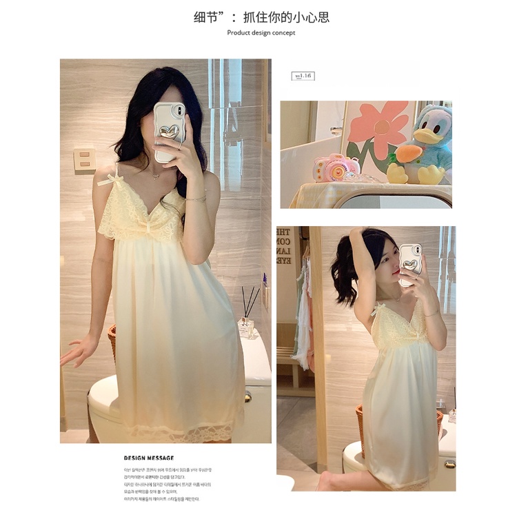 Đồ ngủ Không Tay Dáng Rộng Màu Trơn Dễ Thương Thời Trang Mùa Hè Cho Bạn Gái