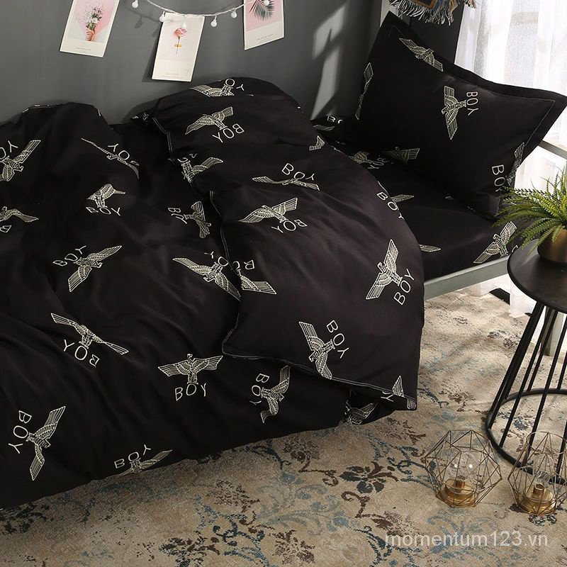 Bộ Chăn Ga Và Vỏ Gối Họa Tiết Hoạt Hình Cho Giường Đơn