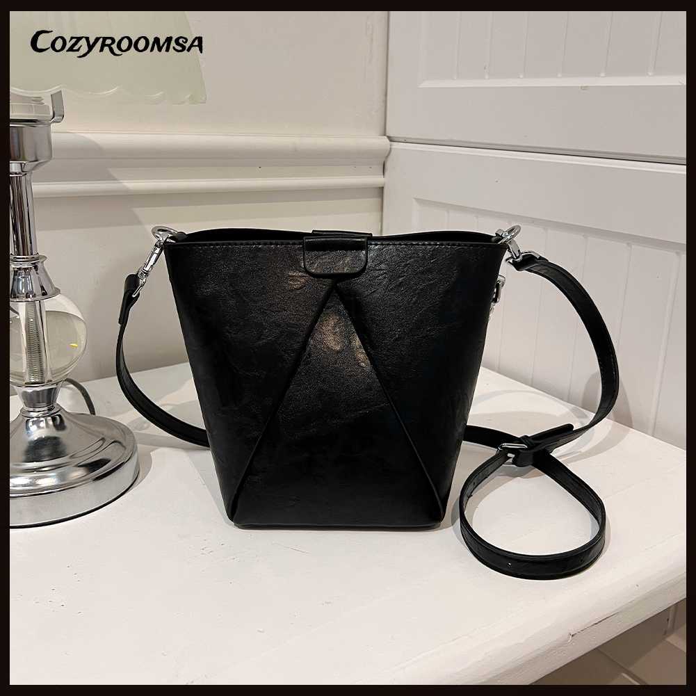 Túi Xách Da PU Phối Dây Xích Kim Loại Thoáng Khí Thời Trang Cho Nữ