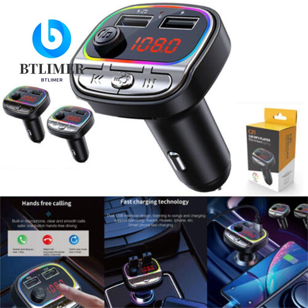 Bộ Sạc Nhanh BTLIMER Bluetooth FM Điều Hợp Vô Tuyến Có Đèn LED Cho Xe Hơi