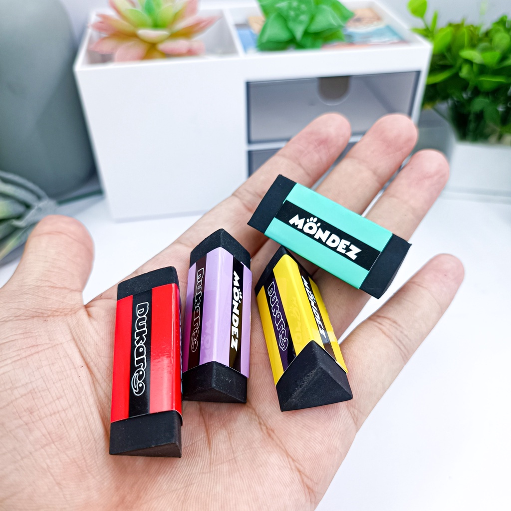 Gôm Tẩy MONDEZ Hình Tam Giác Làm Sạch Vết Chì Đen Nhanh Chóng, Chất Liệu An Toàn Cho Bé M20003
