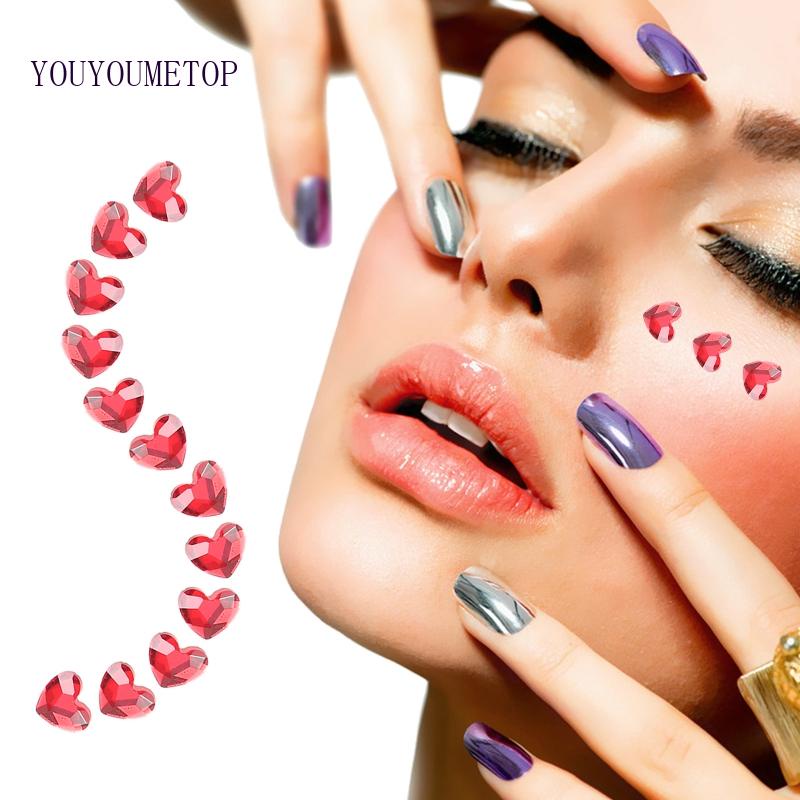 Đá Pha Lê Hình Trái Tim Lấp Lánh Trang Trí Móng Tay Charms