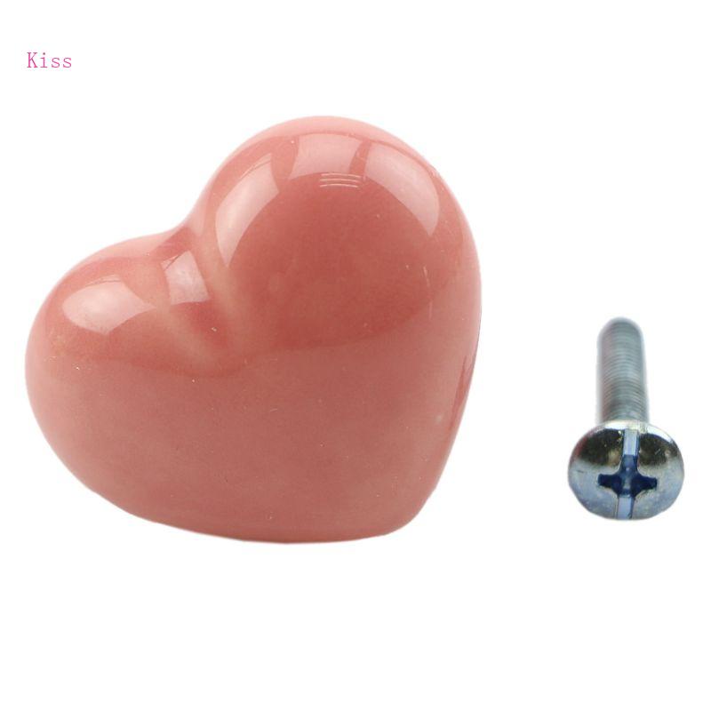 Tay Nắm Cửa Bằng Gốm Hình Trái Tim Phong Cách Retro