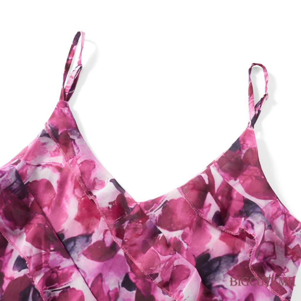 Đầm Dài Hai Dây In Hoa Thời Trang Mùa Hè Cho Nữ