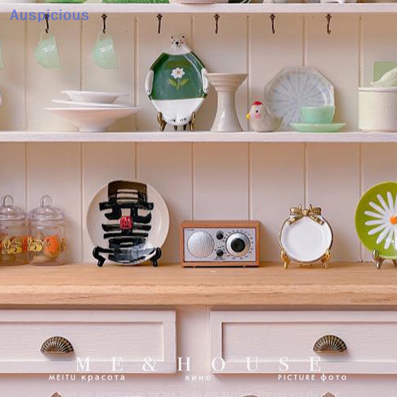 Giá Đỡ Đĩa Trưng Bày Mini Bằng Kim Loại Cho Nhà Búp Bê 1 / 6