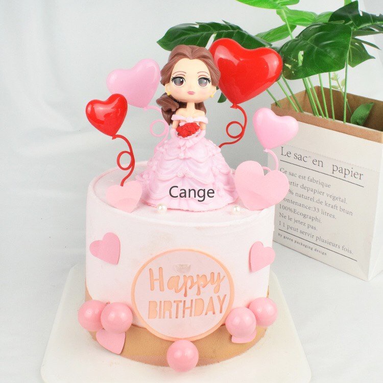 Phụ Kiện Trang Trí Bánh Kem Hình Trái Tim Đơn Giản Thời Trang