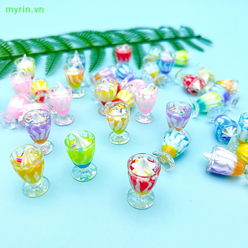 Set 2 Ly Kem / Trái Cây Mini Tỉ Lệ 1: 6 Dùng Để Trang Trí Nhà Búp Bê