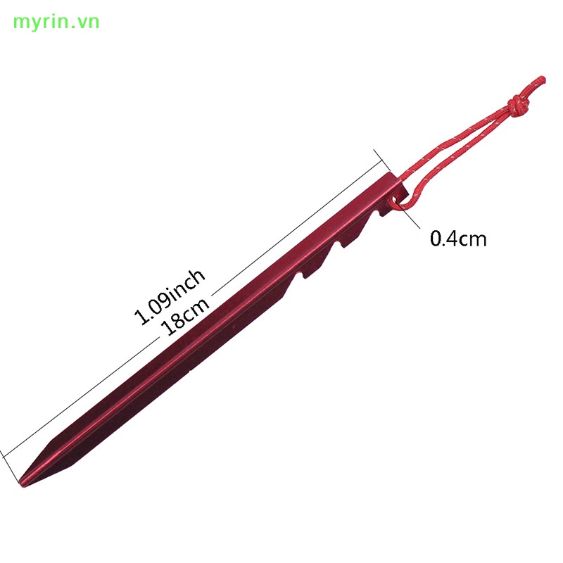Set 8 Cọc Dựng Lều Bằng Hợp Kim Nhôm 18cm