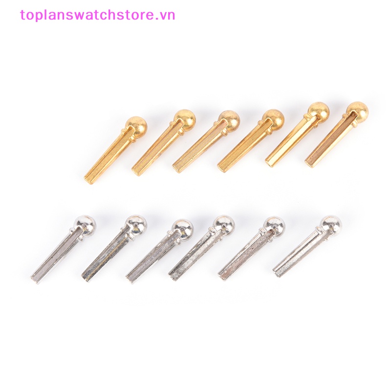 Set 6 Chốt Dây Đàn Guitar Bằng Kim Loại Màu Vàng / Bạc