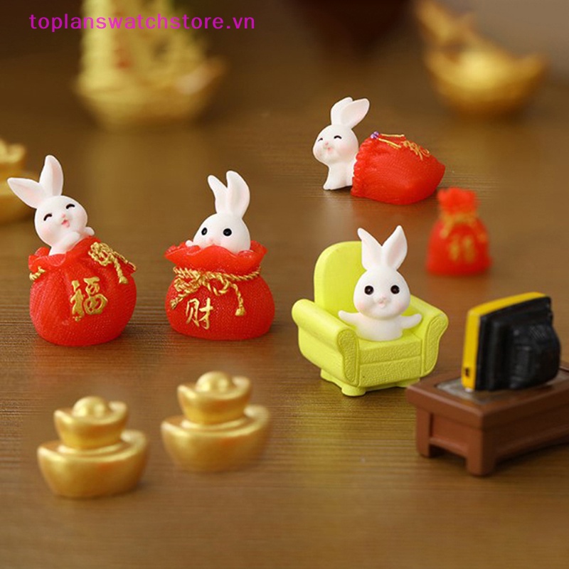 1 Mô Hình Thỏ Con Mini Trang Trí Tiểu Cảnh