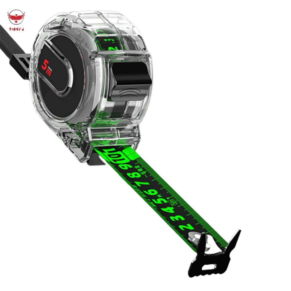 Thước Dây Thép Dạ Quang Trong Suốt Chống Rơi Dày Dặn Tiện Dụng Đo Lường DIY