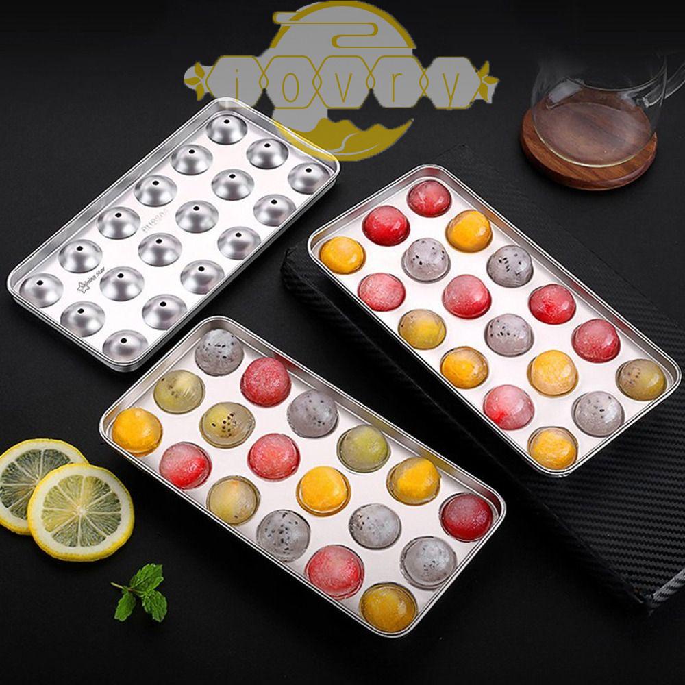 Khuôn Làm Đá Tròn Bằng Thép Không Gỉ Tháo Gỡ Dễ Dàng