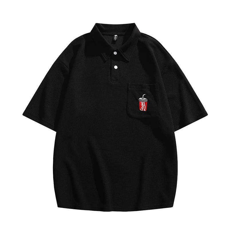 Áo Thun Polo Plus Size Ngắn Tay Thêu Họa Tiết Đơn Giản Theo Phong Cách Mùa Hè Dành Cho Nam