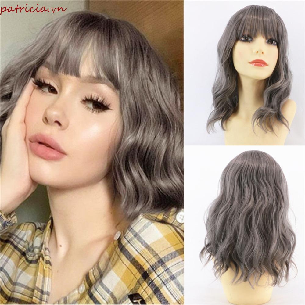 Tóc Giả Bob Ngắn Xoăn Bồng Bềnh Tự Nhiên Dễ Thương Chất Lượng Cao