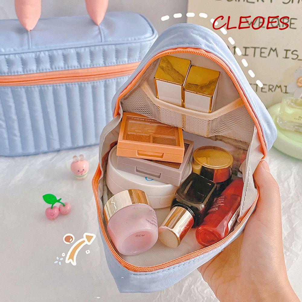 Túi Đựng Mỹ Phẩm CLEOES Bằng Nylon Cỡ Lớn Màu Tương Phản Đơn Giản Sáng Tạo Thời Trang Cho Nữ