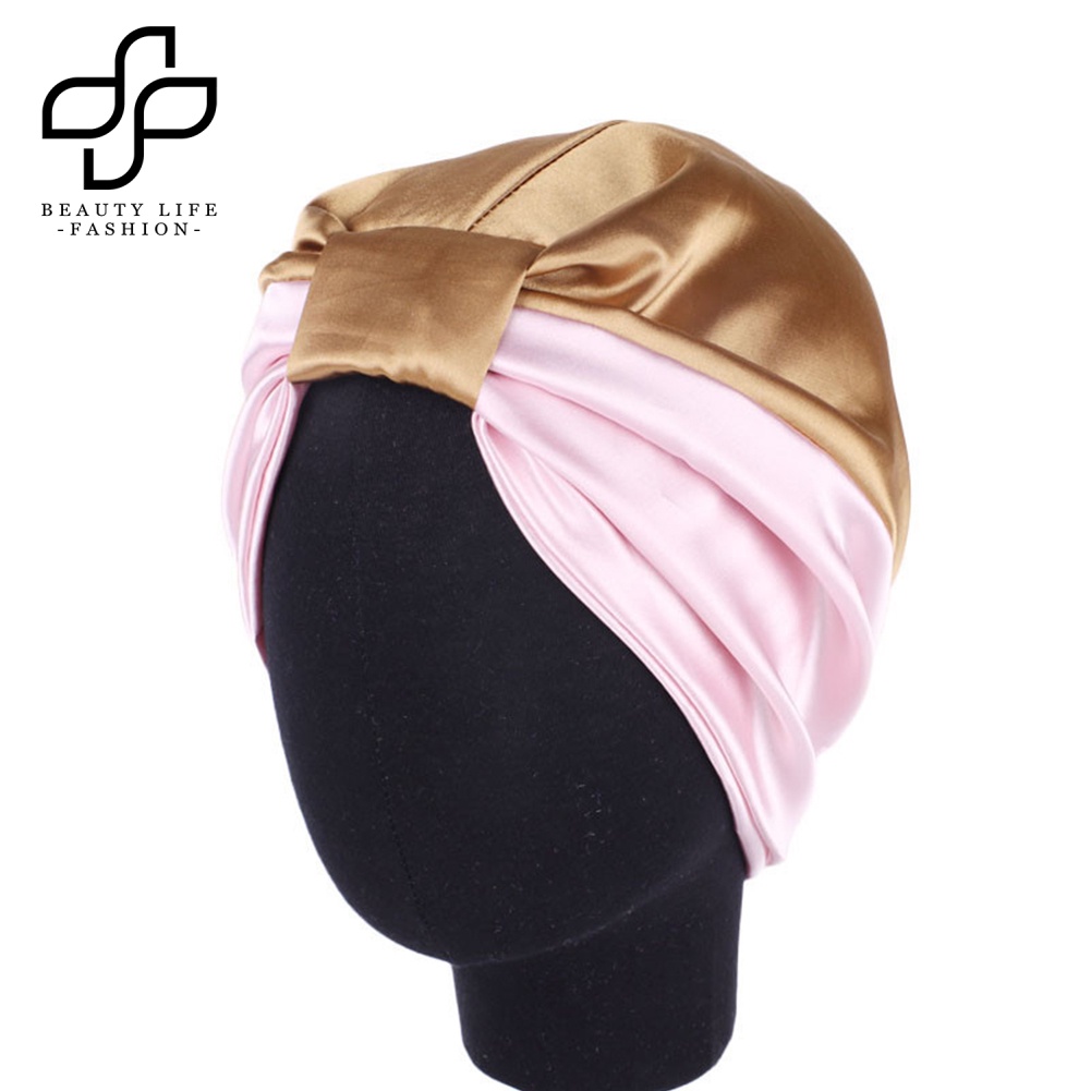 Mũ Trùm Đầu Đi Tắm Bằng Satin Hai Lớp Co Giãn Thời Trang Cho Nữ