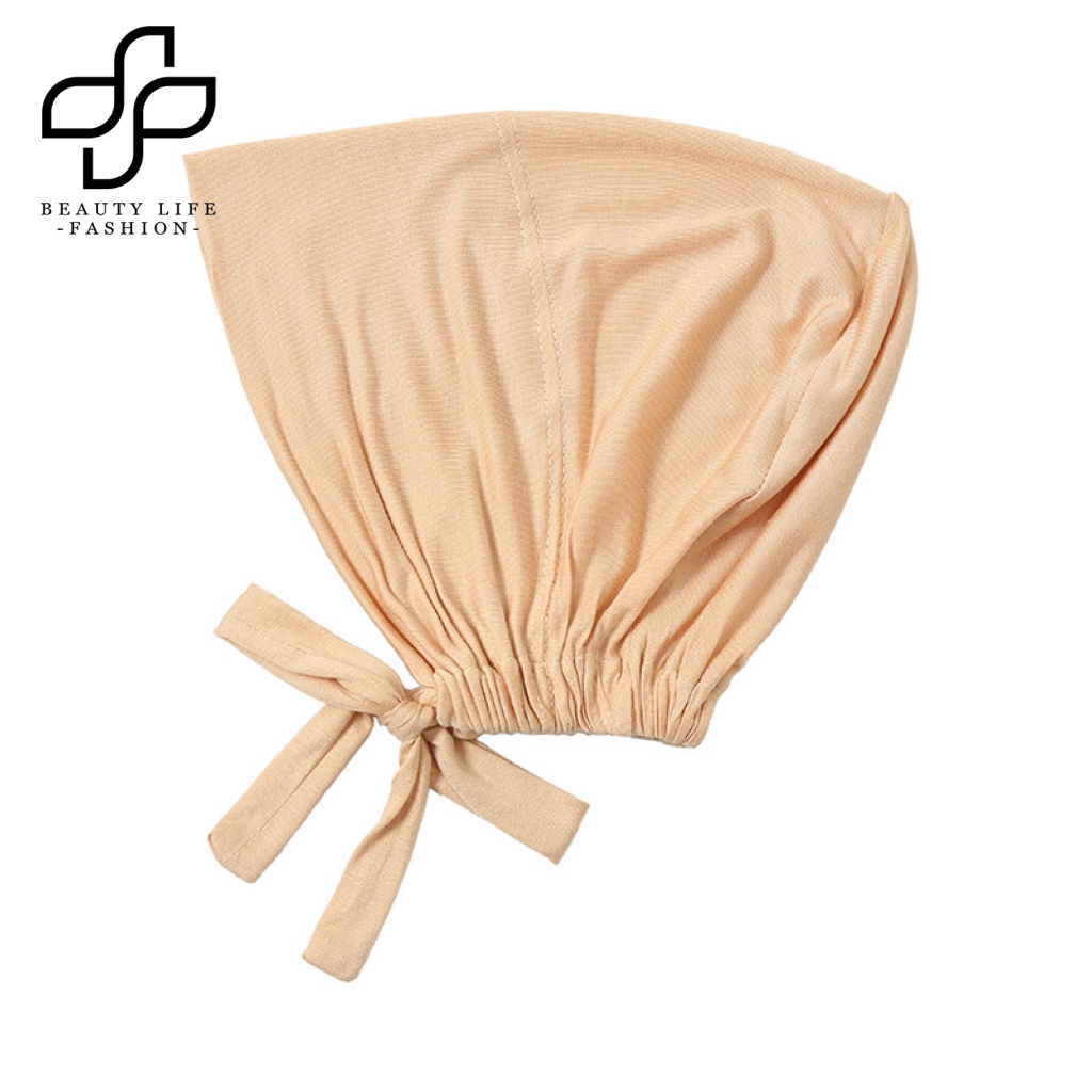 Mũ Turban Thắt Dây Màu Trơn Chống Gió Có Thể Điều Chỉnh Kích Thước Thời Trang Dành Cho Nữ