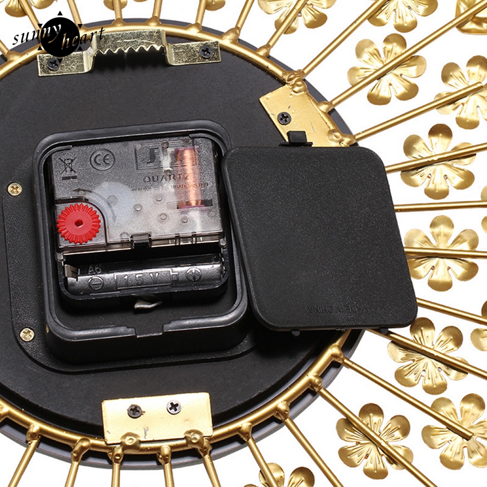 Đồng Hồ Treo Tường Hình Hoa Đính Đá Thời Trang