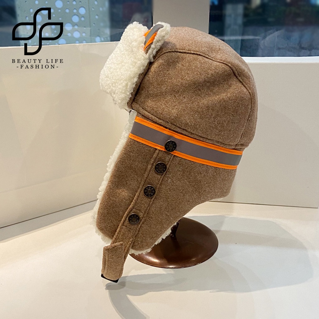 Mũ Trượt Tuyết Mềm Mại Dày Dặn Cài Nút Tai Mèo Dễ Thương Tháo Gỡ Nhanh Trang Trí Nút Tai Thời Trang Thu Đông Cho Bé Trai Và Bé Gái