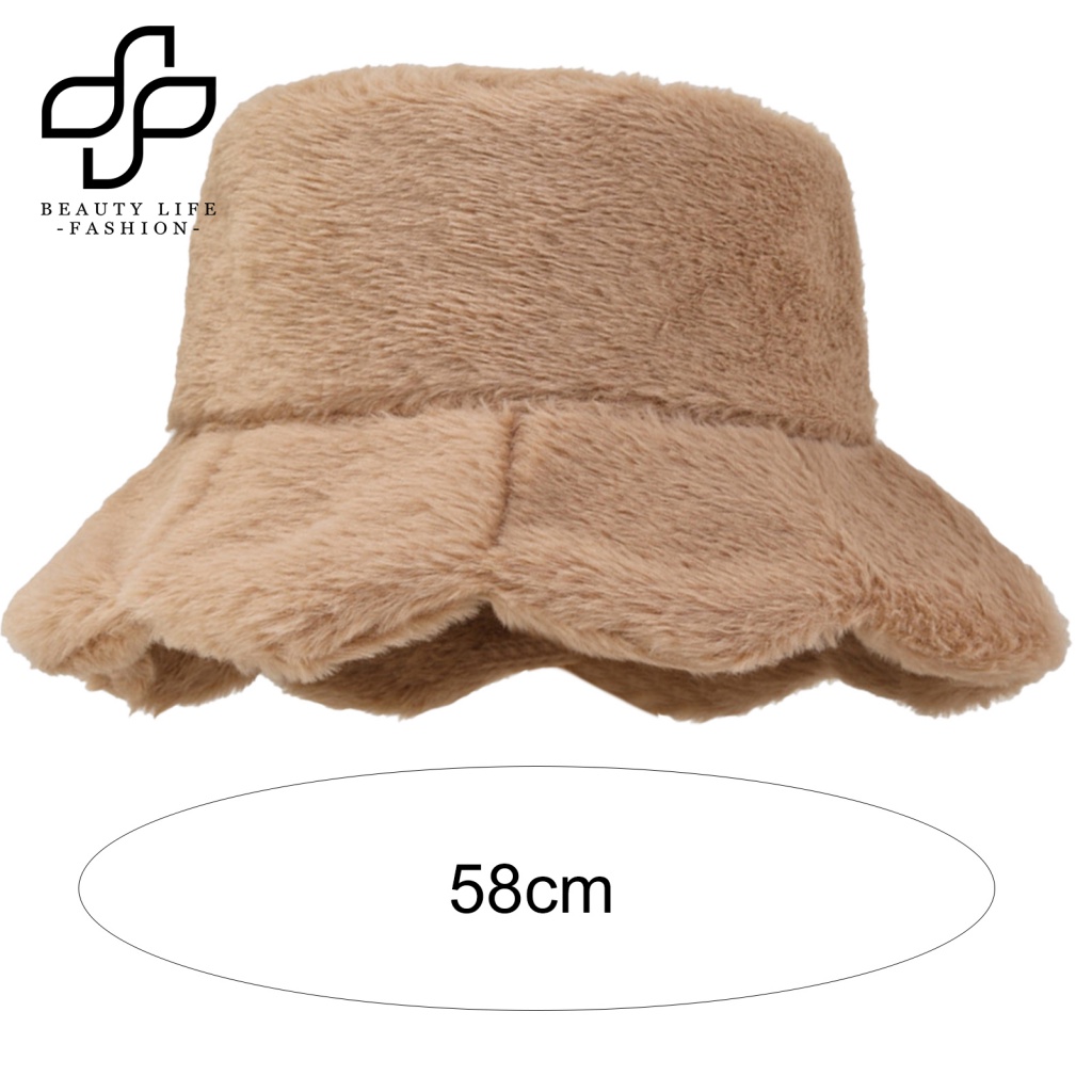 Nón Tai Bèo Tròn Vành Rộng Bằng Vải Cotton Pha Dày Giữ Ấm Mùa Đông Màu Trơn Có Thể Điều Chỉnh Cho Nữ