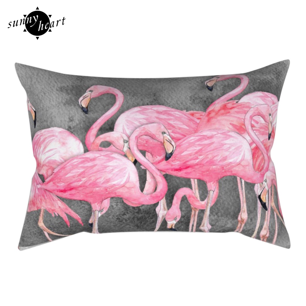 Vỏ Gối In Hình Chim Hồng Hạc Thời Trang, Kích Thước 30x50cm