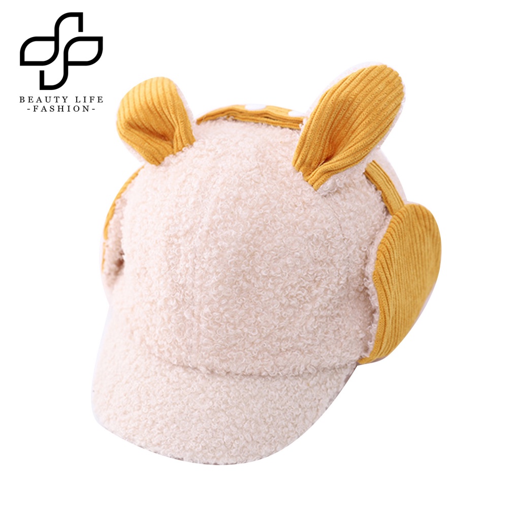 Mũ Tai Thỏ Chống Gió Thời Trang Thu Đông Cho Bé