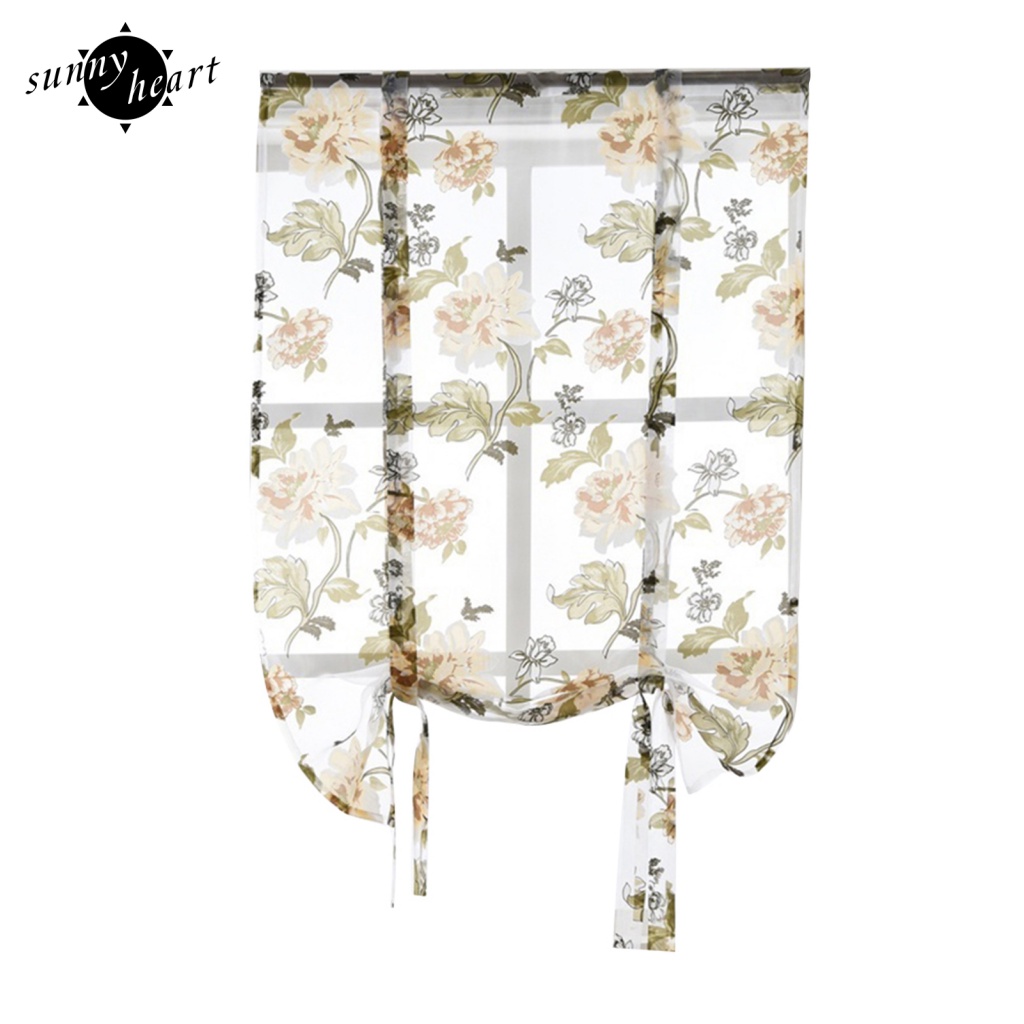 Rèm Cửa Sổ Vải Tuyn Hình Hoa Chống Nắng Trang Trí Nhà Bếp Phòng Ngủ