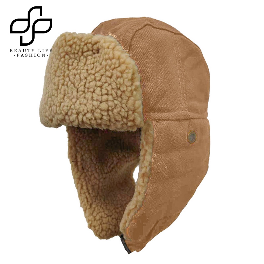 Nón Tròn Lót Bông Mềm Mại Giữ Ấm Mùa Đông Unisex