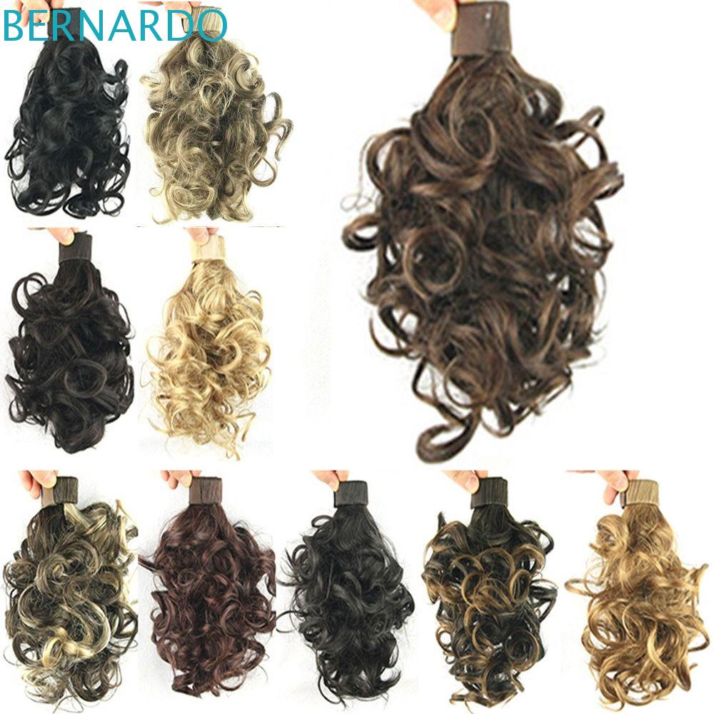 Tóc Giả Ngắn Gợn Sóng Bằng Sợi Tổng Hợp Mềm Chịu Nhiệt Tự Nhiên Cho Nữ