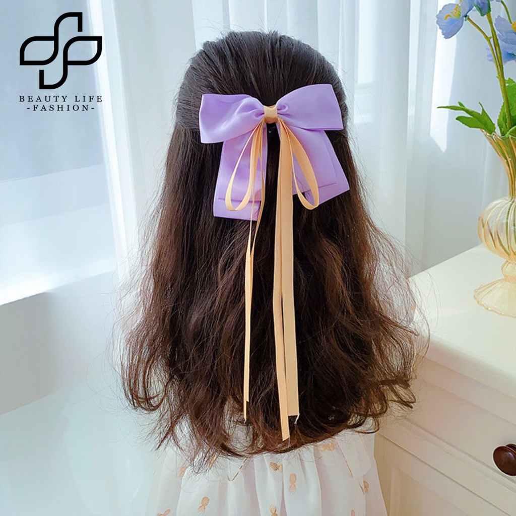 Kẹp Tóc Hình Nơ Bằng Vải Xinh Xắn Hợp Thời Trang Cho Nữ