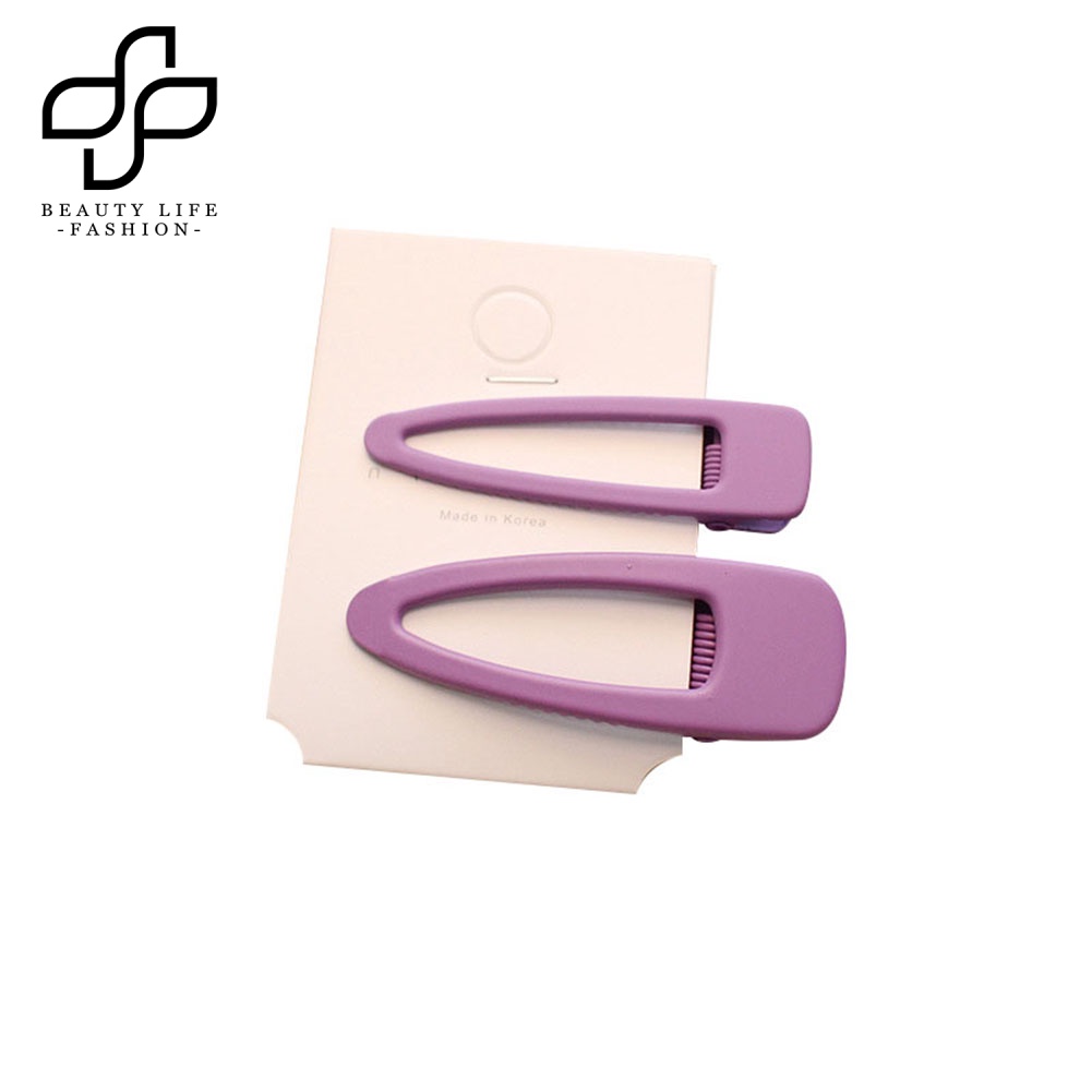 Bộ 2 Kẹp Tóc Kim Loại Màu Sắc Xinh Xắn Cho Bé Gái