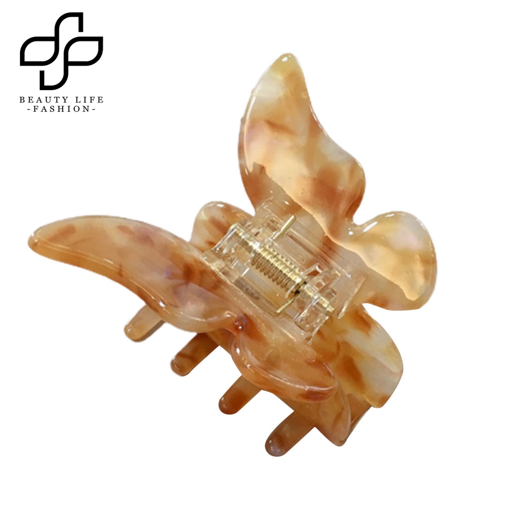 Kẹp Tóc Càng Cua Tạo Kiểu Tóc Acetic Acid Hình Bướm Màu Gradient Ngọt Ngào