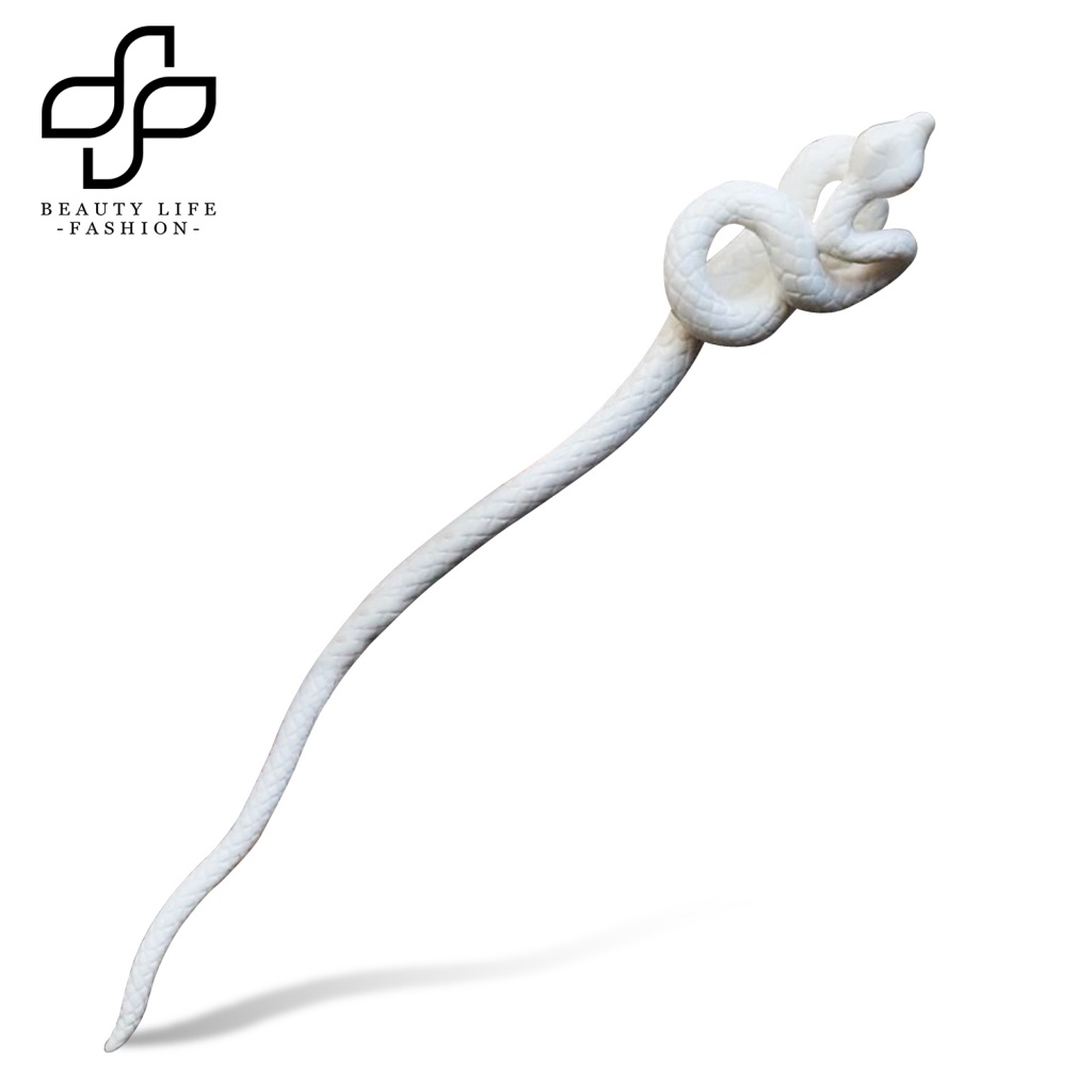 Trâm Cài Tóc Khắc Hình Rắn Viền Mịn Phong Cách Vintage Cho Nữ