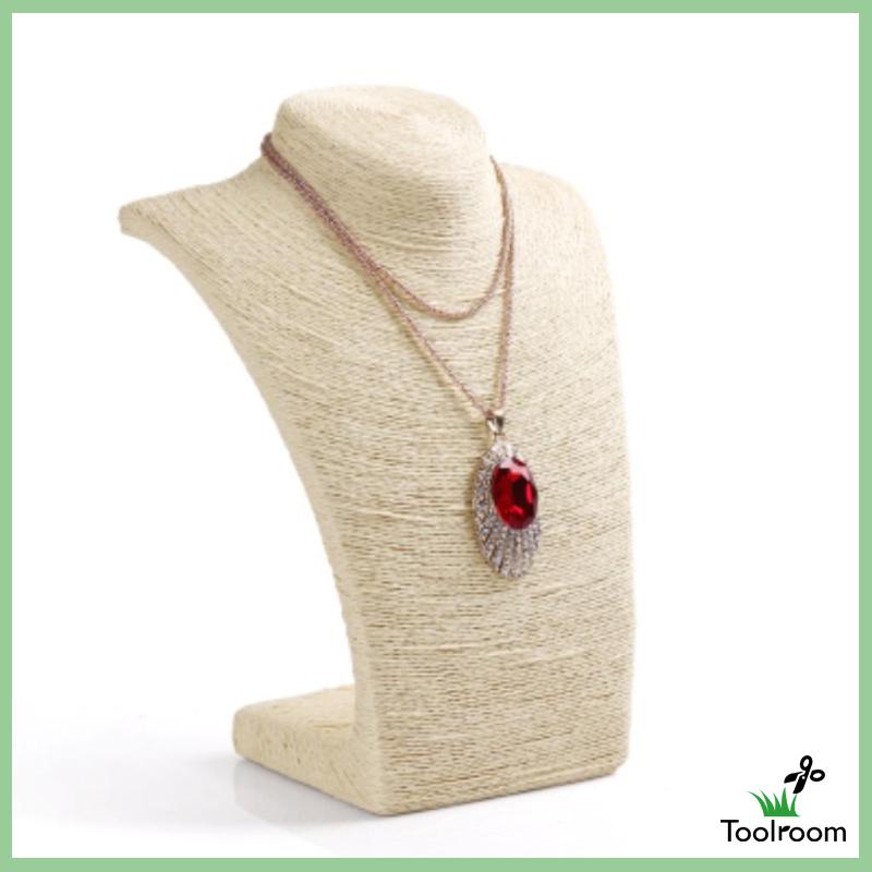 Giá Đỡ Trưng Bày Trang Sức Bằng Dây Bện Màu Be