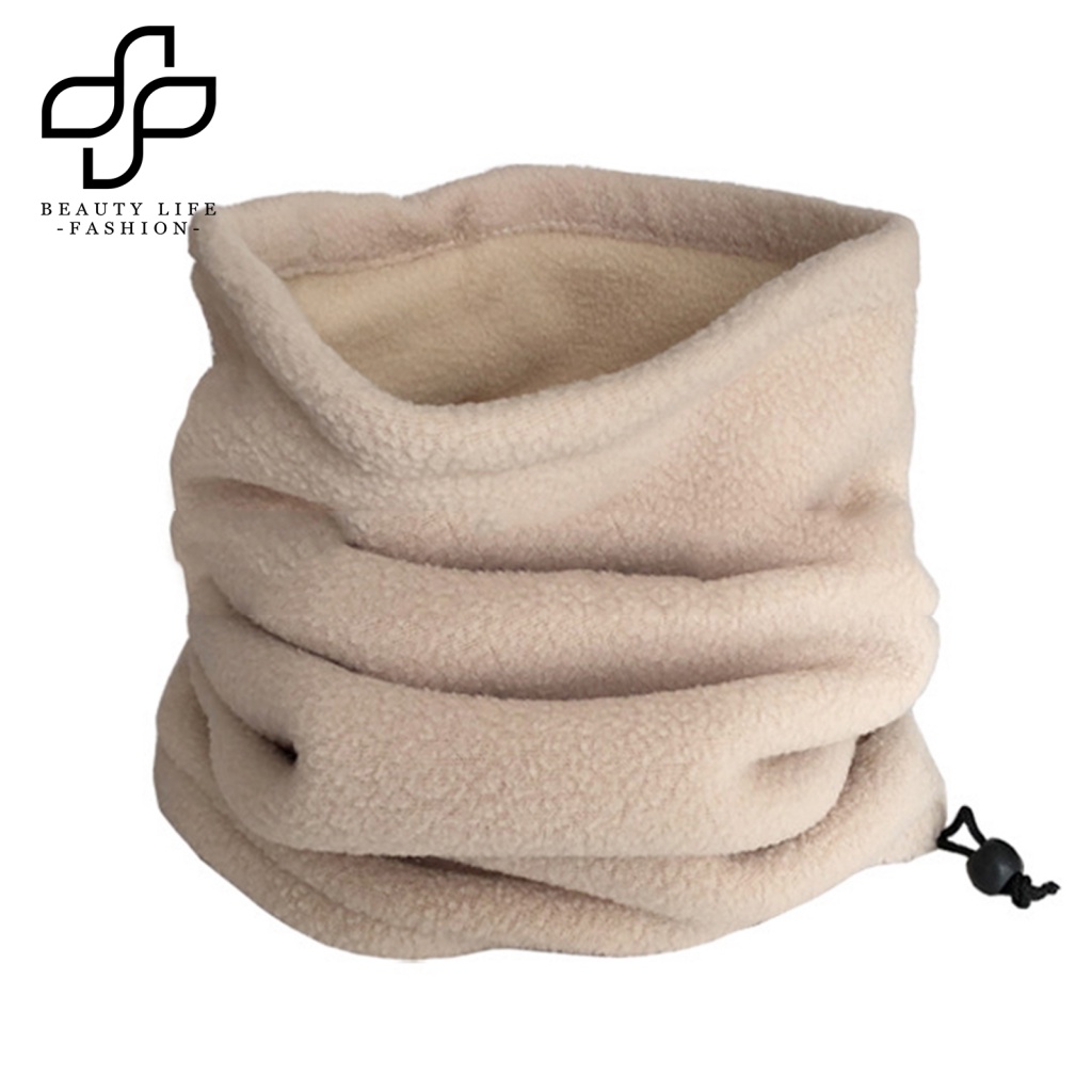 Mũ Lông Cừu Dày Mềm Mại Màu Trơn Giữ Ấm Cổ Mùa Đông Unisex