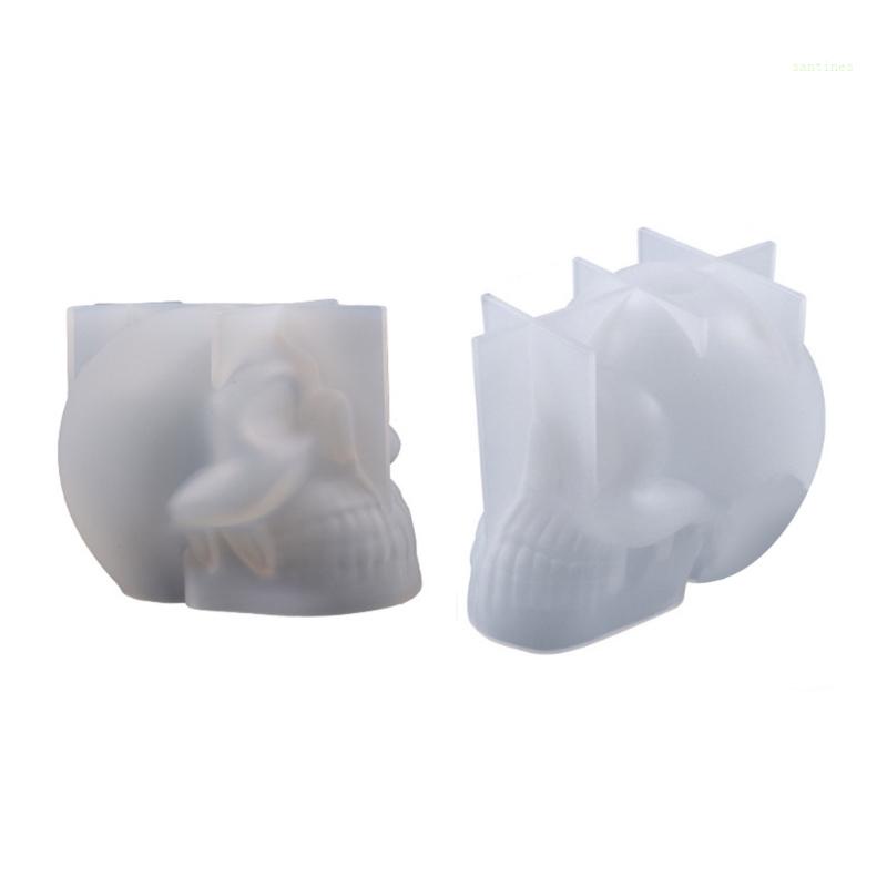 Khuôn Silicon Làm Nến Hình Đầu Lâu Độc Đáo