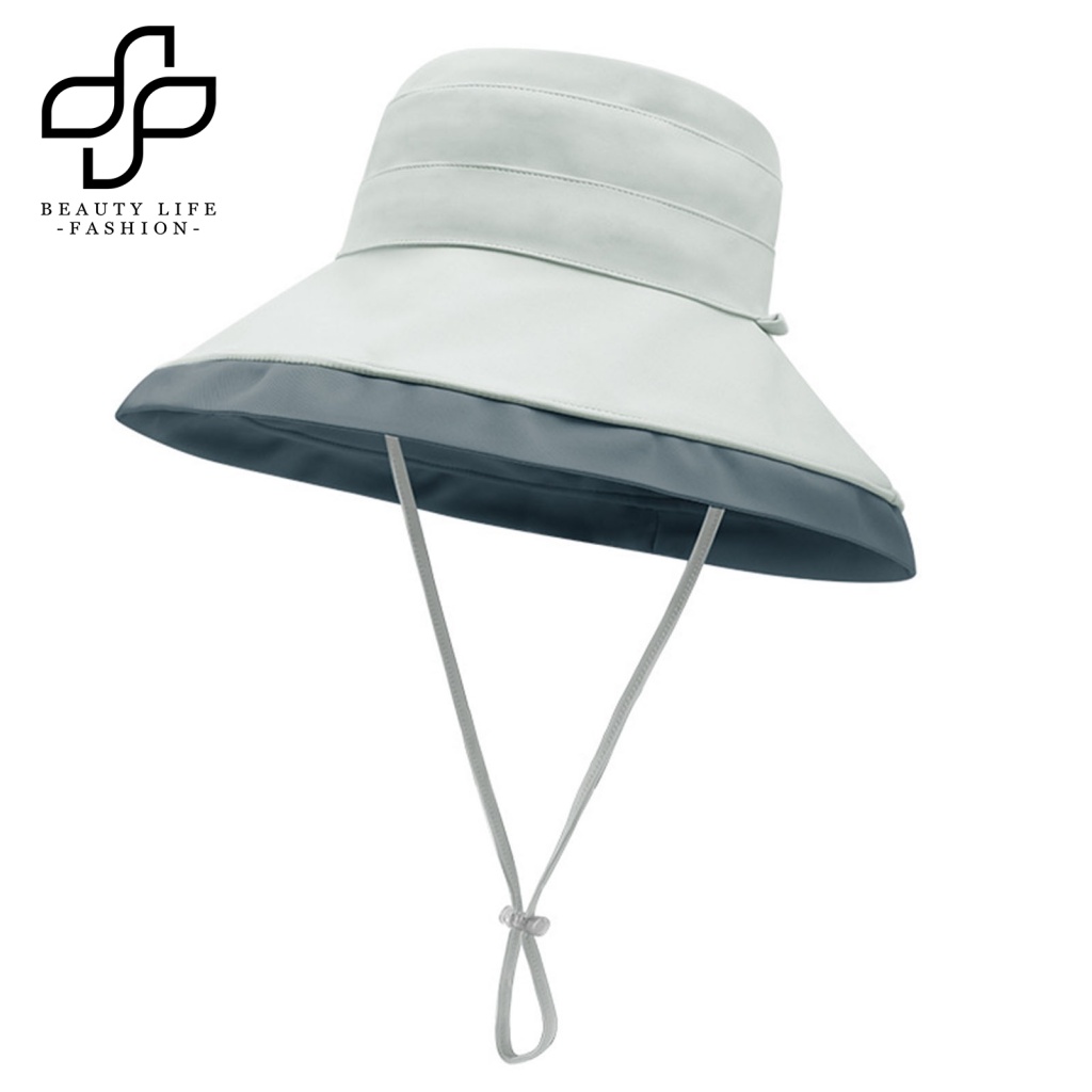 Nón Vành Tròn Màu Sắc Tương Phản Chống Tia UV Cho Nữ
