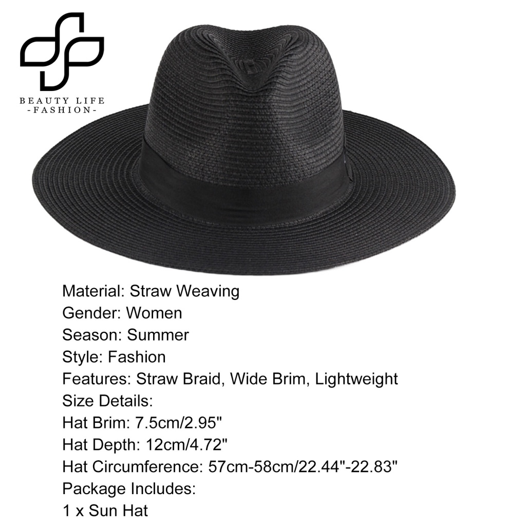 Mũ Cói Rộng Vành Chống Nắng / Tia UV / Thấm Nước Thời Trang Đi Biển Cho Nam Và Nữ
