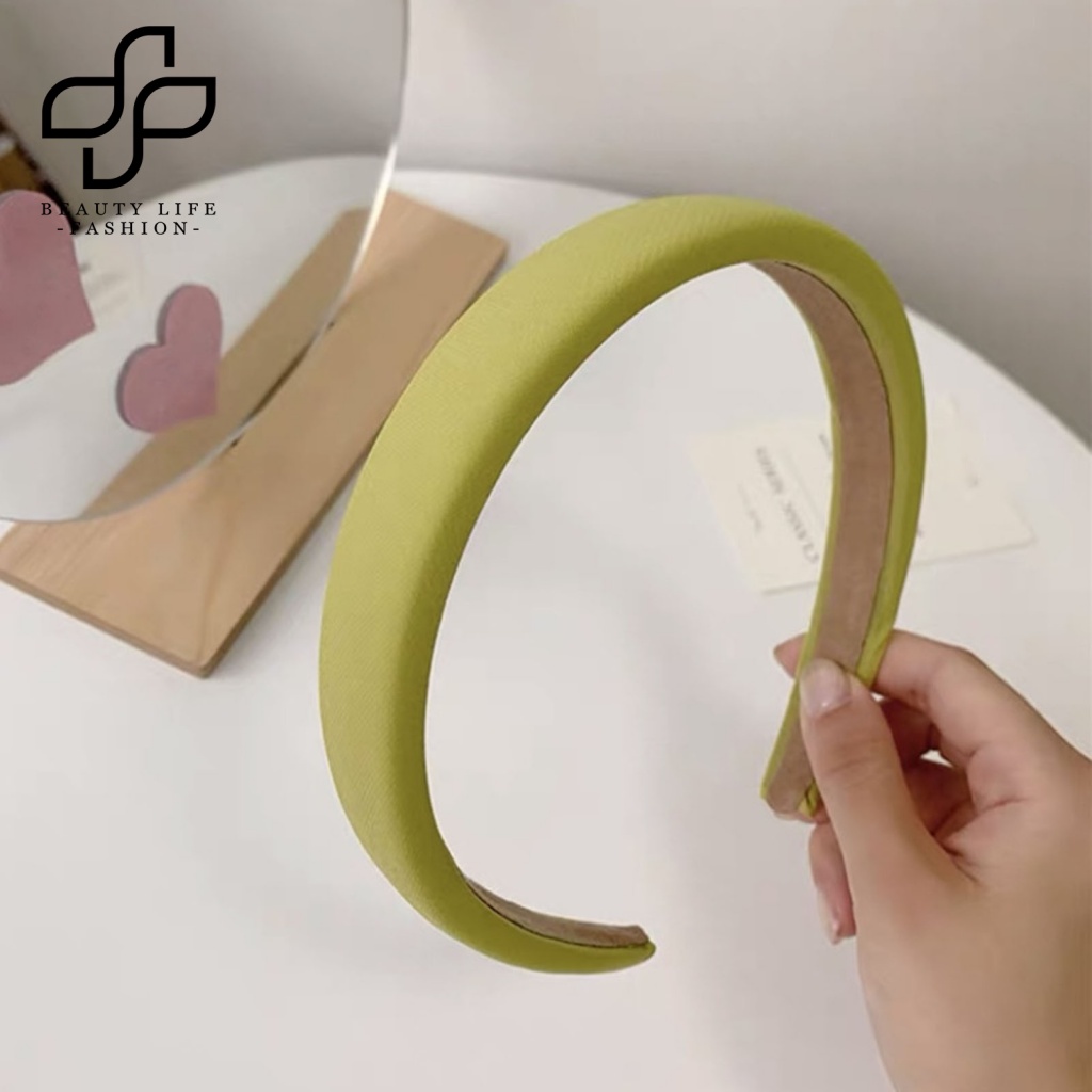 Băng Đô Cài Tóc Bản Rộng Không Trượt Màu Sắc Ngọt Ngào Cho Nữ